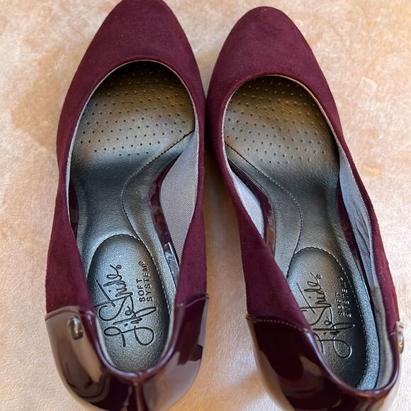 Life Stride Flex SZ 8.5 SOFT SYSTEM Plum Cranberry Pumps EUC - Picture 7 of 10